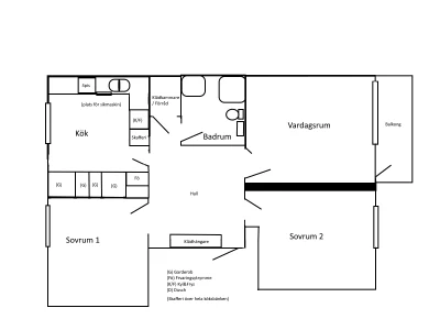 3 rum och kök på 80 m² i Nacka